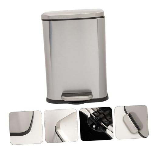 Caneca de basura rectangular de acero inoxidable PRETYZOOM 6L miniatura 6