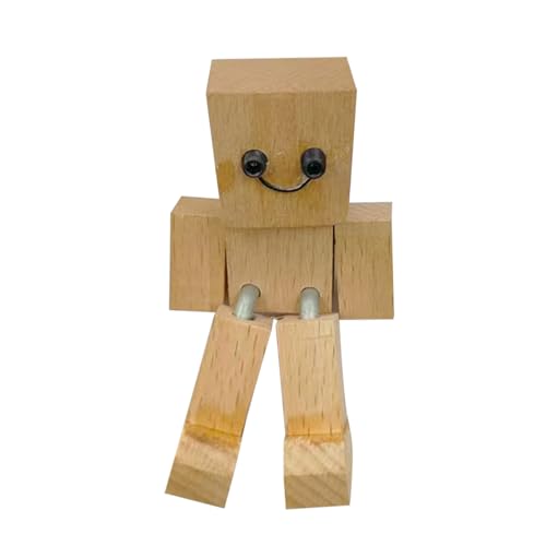 Figura de Madera para salpicadero de Coche, diseño de Cabeza oscilante, Accesorio para el Interior del Coche, Ideal para Camping, Playa y de Trabajo ()