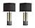 Signature Design by Ashley Jacek Modern Contemporary Table Lamp, 2 Count, Gray & Brass Finish