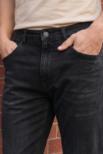 Image of Louis Philippe Men's Regular Fit Stretch Fabric for Comfort Premium Wash Aesthetic Authentic Twill and Durable Jeans