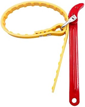 AUCELI Belt Type Oil Filter Wrench, Adjustable Strap and Steel Handle Removal Hand Tools Engine Box Motorcycle, Multi-Purpose Auto Car Repair Spanner, Universal Extractor Tool for Oil Filter and Pipe