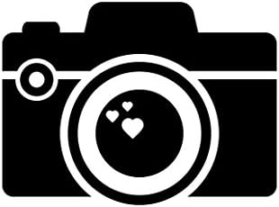 ND183 Cupid Camera With Hearts In Lens Decal Sticker | 5.5-Inches By 4-Inches | Premium Quality Black Vinyl image 2