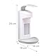 Relaxdays Desinfektionsspender, mit Tropfschale, Hygiene Wandspender Händedesinfektion, Armhebelspender für 500 ml, weiß, 1 Stück