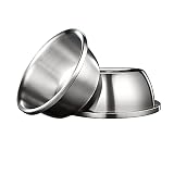 KYHSOM Stainless Steel Large Dog Bowl, 176oz Dishwasher Safe Metal Food and Water Dish Set for Large