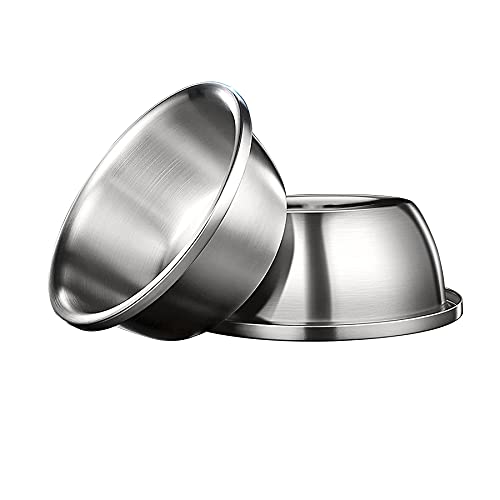 Kyhsom Stainless Steel Large Dog Bowl, 176Oz Dishwasher Safe Metal Food And Water Dish Set For Large Pet Breeds, No Spill Non Skid(2 Pack) #TOP2