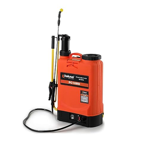 Pulverizador Costal Bateria Bomba Manual Plástica com Tanque 16 Litros-TEKNA-PC16MBTK