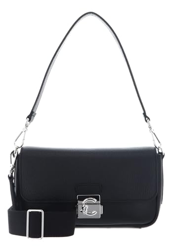 Sac à main Coccinelle C-Me Lock cuir noir au design exclusif