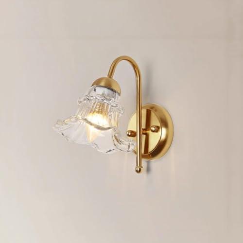 Applique murale salle de bain éclairage miroir avec globe en verre