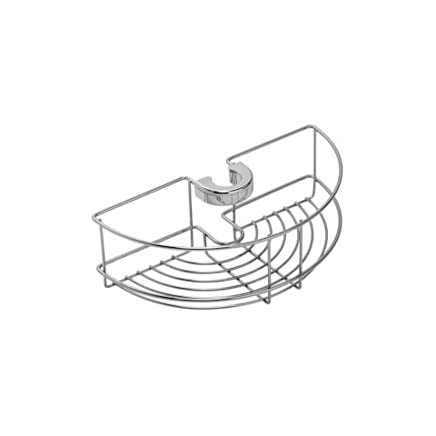Croydex Riser Rail Shower Basket with Chrome Finish Cover