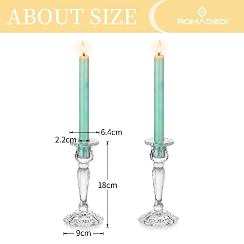 Crystal Candle Holders Candlestick Holders – Romadedi Taper Glass Candle Holder Candle Stick Holder for Dining Table Decoration, Christmas, Living Room, Fireplace Mantle, Wedding Decor, 4Pcs - Cosy Home Interiors Crystal Candle Holders Candlestick Holders – Romadedi Taper Glass Candle Holder Candle Stick Holder for Dining Table Decoration, Christmas, Living Room, Fireplace Mantle, Wedding Decor, 4Pcs - Image 5