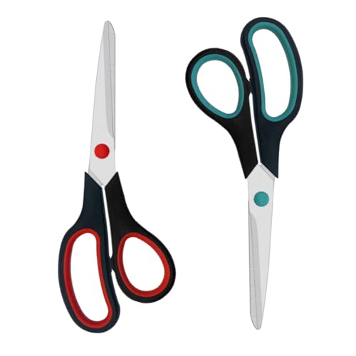 Aksiko Scissors, 2 Pack 7.5 Inch Scissors For Office And Home, Scissors All Purpose For School Fabric Craft Supplies Use cover