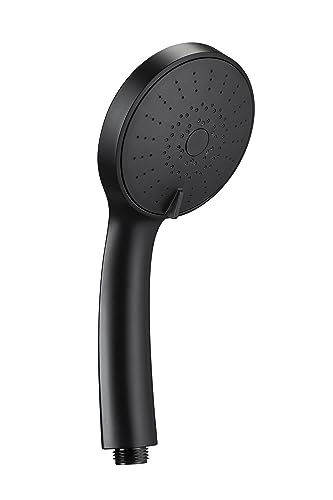 Croydex Presion Pressure Boost Shower Head - Matt Black Power Shower Head for Low Pressure Systems with 5 Spray Settings