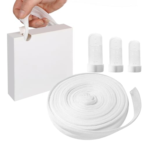 Finger Tubular Gauze Bandage Net Wound Dressing Bandage 2CM X 20M Cotton Retention Bandages Roll for Thumbs and Toes Wrapping with 3PCS Finger Splint Retainer