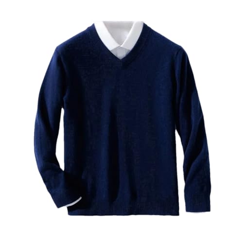 Men's V-Neck Knit Sweater Warm Winter Pullover Casual Long Sleeve Sweater