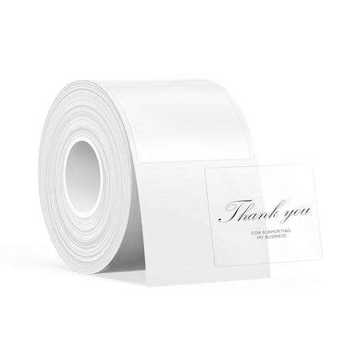 SUPVAN T50M Series Label Maker Tape 1.57 1.18 (40mm 30mm) 230 Labels/Roll Genuine Laminated Thermal Label Tape Refill Waterproof Oilproof Adhesive Auto Detect Labels Black on Transparent