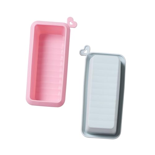 Mikinona 2 Piezas molde de silicona molde de pastel Herramientas para hornear pasteles molde de bricolaje molde de galletas Herramienta de horneado gel de sílice Blue