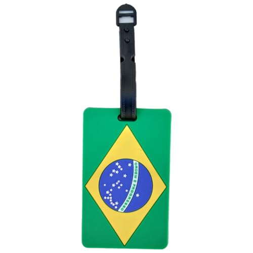 Kit 2 Identificador de Mala de Viagem Tag de Bagagem Férias Avião Etiqueta de Silicone Premium (BRAS