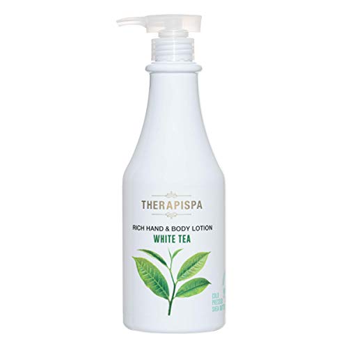 Therapispa] Ultra Moisturizing Cold-Pressed Shea Butter Extra Rich Hand & Body Lotion - Certified Professional, 25.4 fl oz (White Tea, Pack of 1)