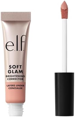 e.l.f. Soft Glam Brightening Corrector, Helps Minimize Dark Circles & Discoloration, Hydrating With A Natural Finish, Vegan & Cruelty-Free, Light Pink