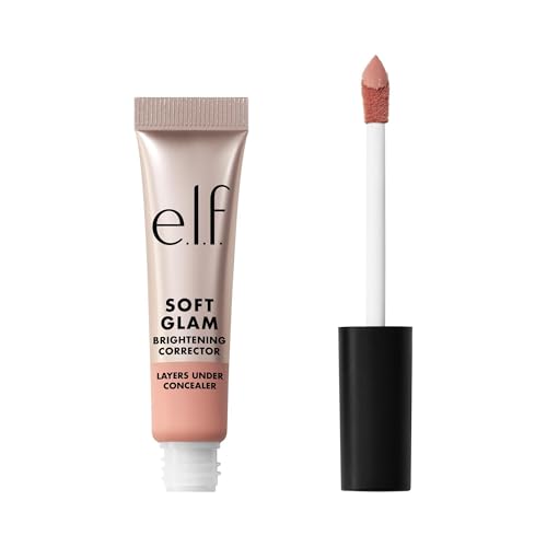 e.l.f. Soft Glam Correcteur éclaircissant, réduit les cernes et la décoloration, hydrate et assure une finition naturelle, végétalien et sans cruauté envers les animaux, rose clair