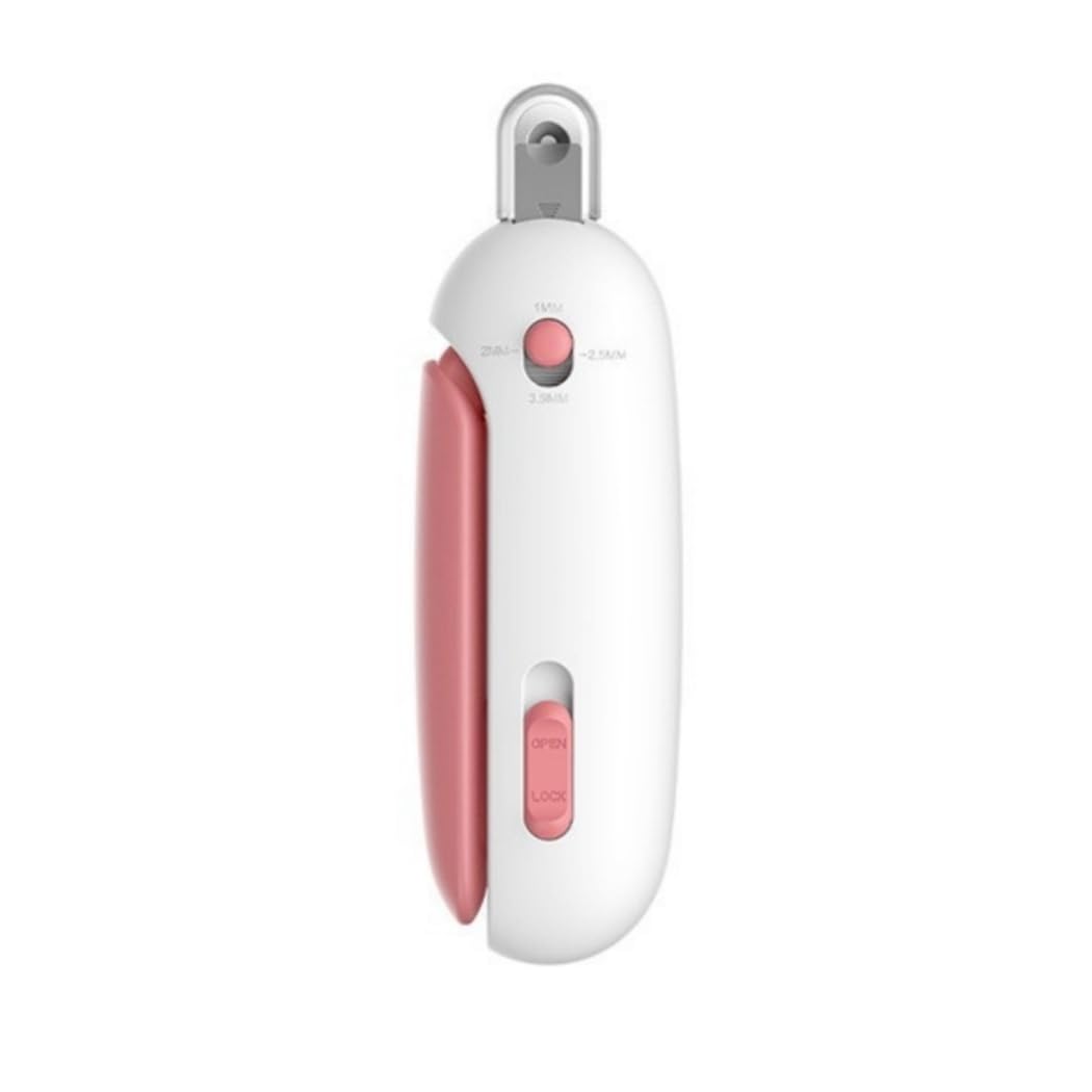 Cat Nail Clippers with Safety Guard, 4 Adjustable Aperture, Professional Dog Claw Clippers Grooming Tool for Beginners (Pink)