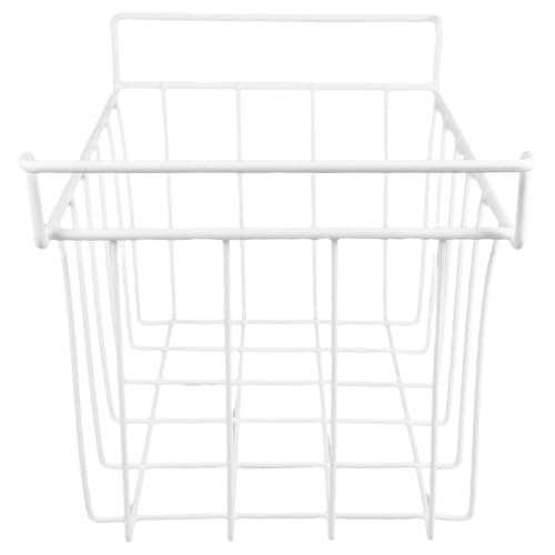 Zerodeko Métallique Panier Blanc en Rangement Fil pour Congélateur, Coffre
