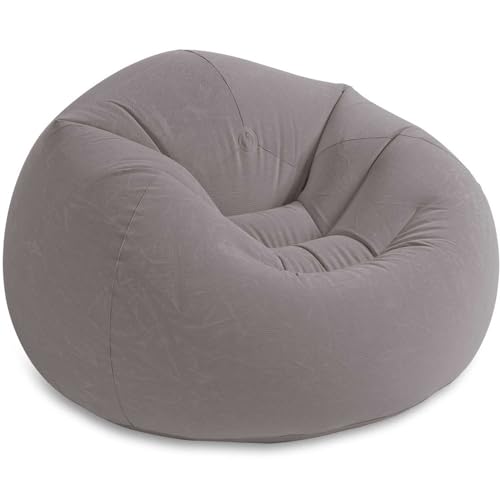 Intex 68579NP – Aufblasbarer Sitzsack, Vinyl, Grau, 114 x 114 x 71 cm