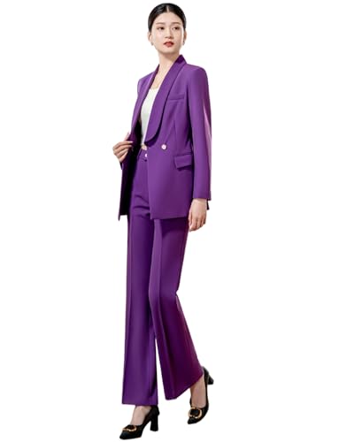 Costume uniforme femme veste double boutonnage col châle revers pantalon smoking 2 pièces