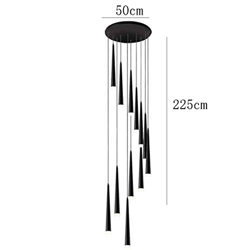 Lámpara de techo colgante industrial de hierro ISCBAFYX, elegancia minimalista de 15 luces 5
