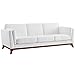 Modway Chance Mid-Century Modern Upholstered Fabric Sofa In White