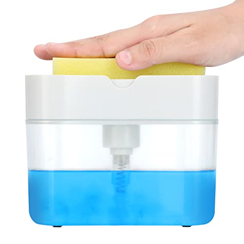 Image of New 2026 Version Premium Quality Dish Soap Dispenser - Countertop Kitchen Soap Dispenser, Sink Dish Washing Soap Dispenser 13 Ounces (Sponge Included)