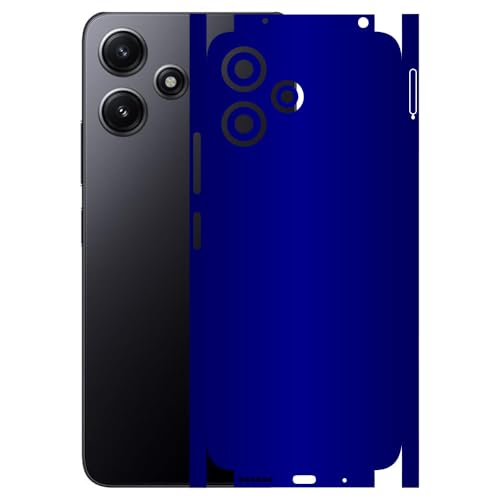 Image of AtOdds - Full Body Back Screen Guard Protector Film - Lamination Wrap Skin Sticker Compatible with REDMI 12 (5G) | Scratchproof Matte Finish (Design - Cobalt Blue)