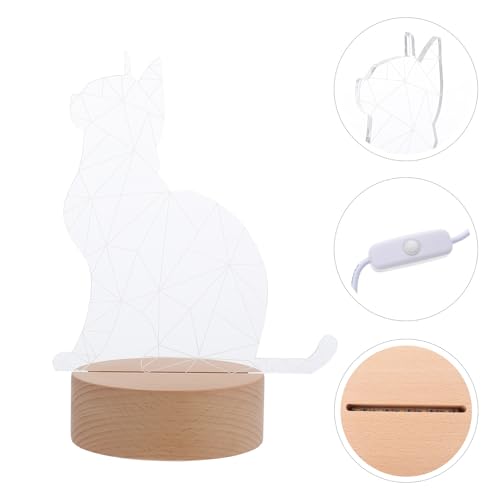 Lámpara de Mesa de Noche LED Diseño Gato 3D Healeved miniatura 7