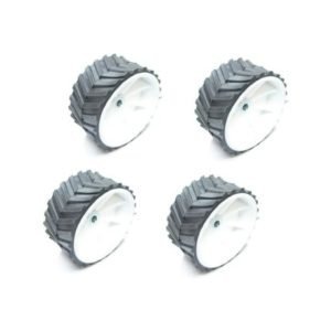 REES52 7 * 4WHEEL 7 x 4 CM Robot Wheels (Tires) for 6 mm Shaft Geared DC Motor, 4 Pieces