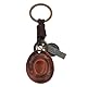 SOIMISS Red Dead Redemption Cowgirl Kette Keychain - Brauner Eisen Tag Key Ring Retro Anhänger für Auto Zubehör Handtasche - Vintage Cowboyhut