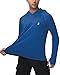 Long Sleeve Sun Shirts for Men - UPF 50+ UV Protection Hoodie Shirt for Fishing Swim Rash Guard Beach Running Workout