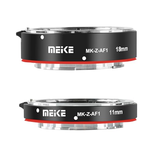 Meike - Juego de Tubos de extensión Macro de Enfoque automático (11 mm + 18 mm) Compatible con Nikon Z5 Z6 Z6II Z7 Z7II Z50 - imagen 8