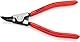 KNIPEX Sicherungsringzange für Außenringe auf Wellen 45° gewinkelt mit Kunststoff überzogen schwarz atramentiert 130 mm, 46 31 A02