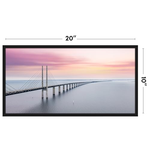 Image of Americanflat 10x20 Picture Frame with Polished Plexiglass - Streamline Collection - Thin Border Picture Frame for Wall Display - Hanging Hardware Included - Black