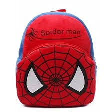 WOOH cute Spiderman kids toddler plush animal cartoon mini travel bag backpack for baby girl boy 3-8 year (yellow)