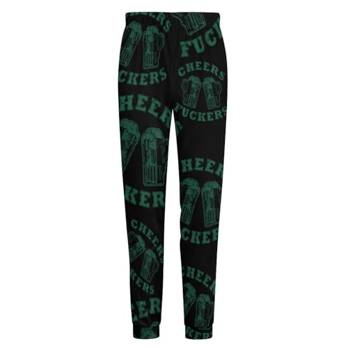 Cheers Fuckers St Day Partick Men's Pajama Pants Lounge Pant Sleepwear PJ Bottoms4