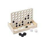 Incluye 42 fichas de juego y 1 tablero de juego auto-plegable. Tamaño de viaje compacto. La tapa se inserta en el marco de la caja y ya está listo para jugar. Detalles pintados a mano. Fabricado con madera natural.