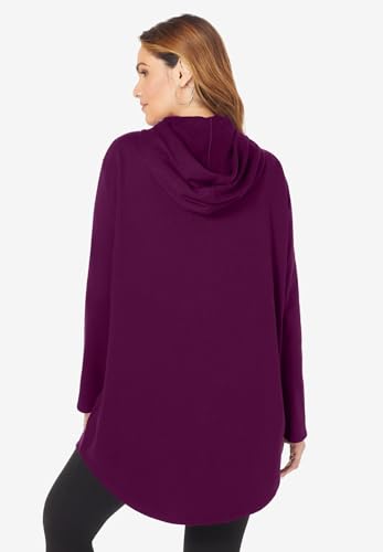 Roaman's Women's Plus Size Fleece Zip Hoodie Sweatshirt2