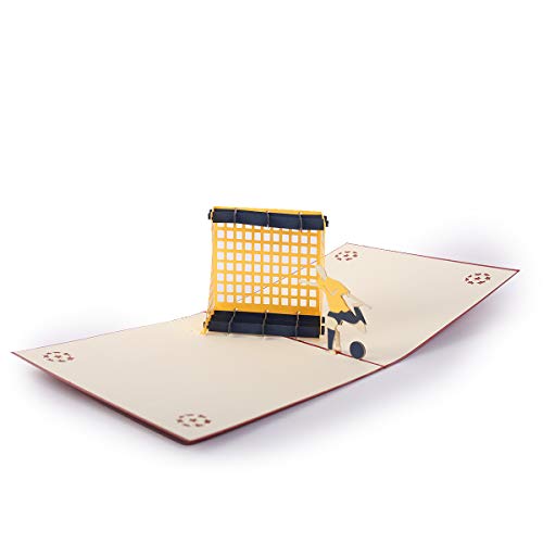 Handmade 3D Pop Up Cards - Soccer Handmade Pop Up Greeting Card For Your Loved Ones, Wedding Anniversary Card For Couple, Valentine Day, Happy Birthday Cards #TOP4