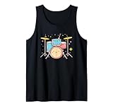 Trap Set Cartoon Look Design come piccolo regalo per qualsiasi batterista, suonatore di tamburo o musicista di tamburo che ama il suo strumento musicale. Perfetto per i concerti di musica o le lezioni di batteria.