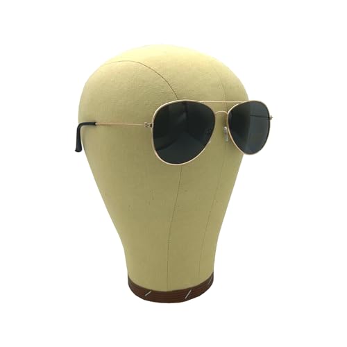 Image of Dark Gold Rimmed Aviator Sunglasses Top Gun or Pilot Halloween Costume with UV Protection (Dark Lenses Gold Frame)