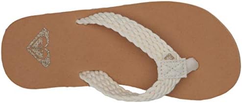 Roxy girls Porto Sandal Flip Flop, Cream 20, 11 Little Kid US | Image 4
