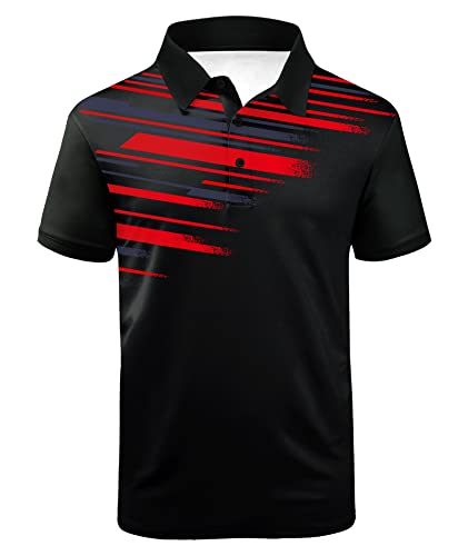 V VALANCH Mens Polo Shirts Short Sleeve Moisture Wicking Golf Tennis Polo Casual Shirts