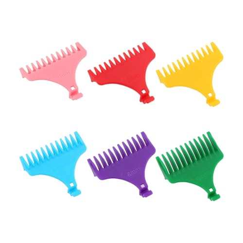GUYTRM 1Set T9 Hair Clipper Guards Guide Combs Trimmer Cutting Guides Styling Tools Attachment 1mm 2mm 3mm 4mm 6mm 9mm lingli(6Pcs-colors)