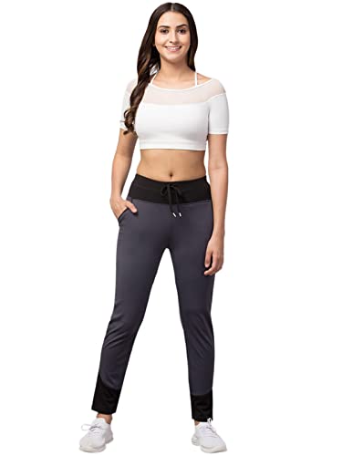Image of BLUECON Women's Slim Fit Polyester Trackpants (Combo Pack of 2)